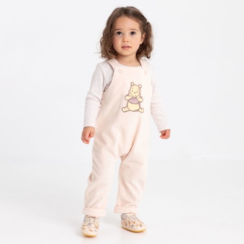 Winnie the Pooh Baby Dungaree - Stone