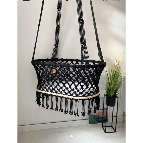 Hanging Macrame Baby Bassinet | Boho Swing Crib | Anzy Home
