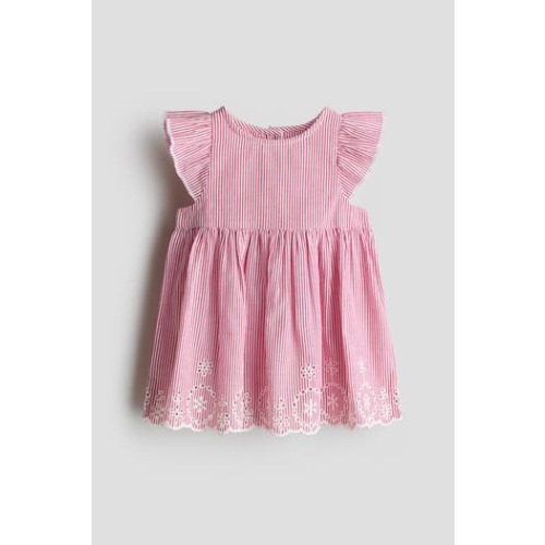 Flutter-sleeved Cotton Dress, 2T