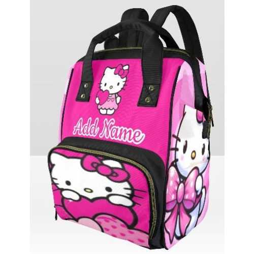 Personalized Hello Kitty inspired Diaper Bag backpack | Custom Baby Shower Gift