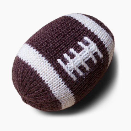 Estella Organic Cotton Handmade Baby Rattle - Football