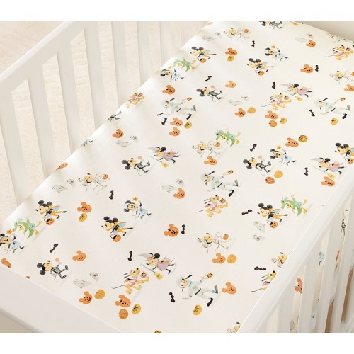 Disney Mickey Mouse and Friends Halloween Organic Crib Fitted Sheet | Pottery Barn Kids