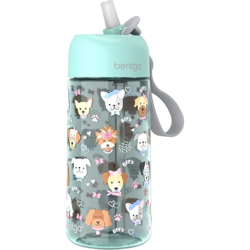 Bentgo Kids Water Bottle, Leak-Proof, Bite & Sip Spout, 15 fl oz