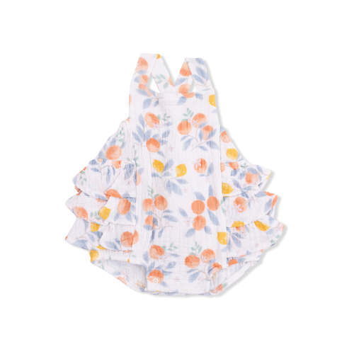 Ruffle Sunsuit, Citrus Floral