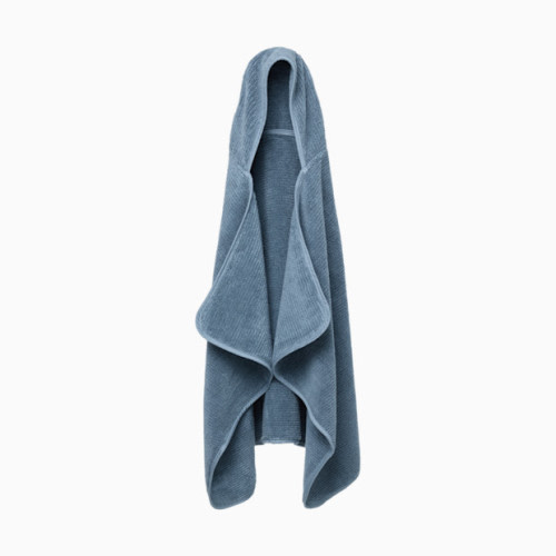 The Organic Ribbed Hooded Towel - Slate
