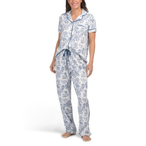 2pc Organic Cotton Be Natural Top And Pants Pajama Set | Family Pajamas | Marshalls