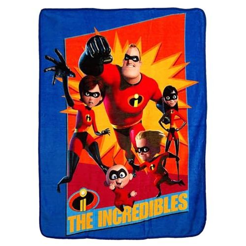 Northwest Incredibles Micro Raschel Throw Blanket, 46" x 60", Family Heroes