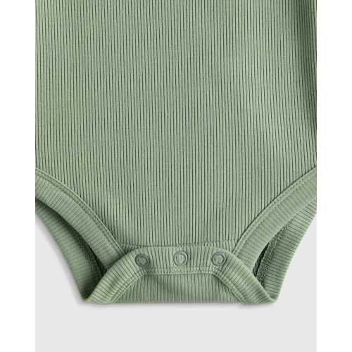 Softest Rib Long Sleeve Bodysuit  in Sage Green
