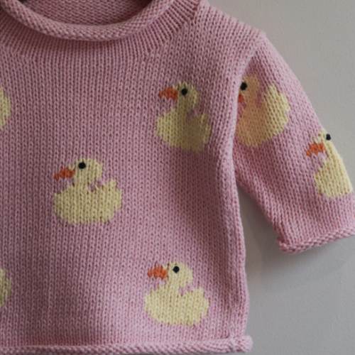 Roll Neck Ducks All Over Sweater – Caline for Kids