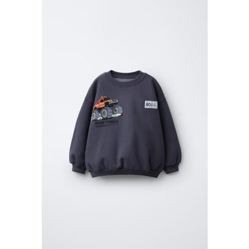 MONSTER TRUCK PRINT SWEATSHIRT - Anthracite grey | ZARA United States