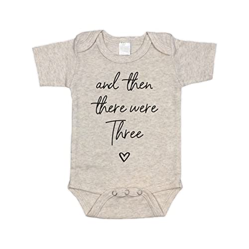 Then There Were Three Pregnancy Announcement Infant Bodysuit for Grandparents, Family and Friends