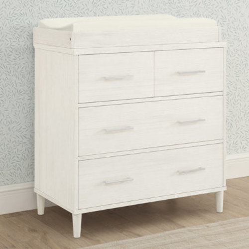 Delta Children Classic 4 Drawer Dresser With Changing Top And Interlocking Drawers, Bianca White | Wayfair