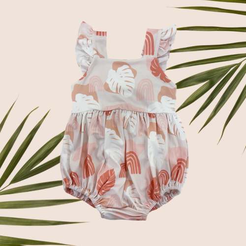 Rainbow Monstera Emma onesie – Sweet Sweet Honey Hawaii