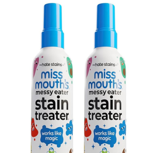 Miss Mouth's Messy Eater Stain Treater Spray - 4oz 2 Pack Stain Remover - Newborn & Baby Essentials - No Dry Cleaning Food, Grease, Coffee Off Laundry, Underwear, Fabric