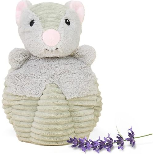 warmies Microwavable & Weighted Stuffed Animals, Armadillo - Heated Stuffed Animal Plushie for Warmth & Comfort - Cute Soft Plush Toys for Adults & Children (Boys, Girls, Babies & Toddlers)
