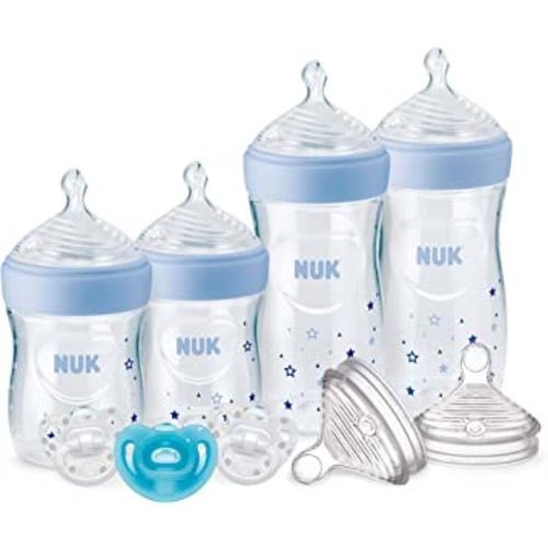 NUK Simply Natural Baby Bottles with SafeTemp Gift Set - Includes 4 Bottles