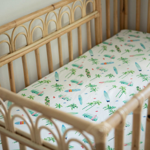 Jersey Cotton Cot Sheet | Chasing Waves