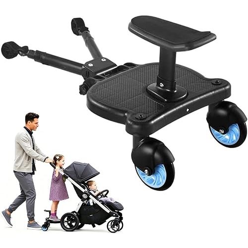 Universal Stroller Board with Detachable Seat,Stroller Glider Board Suitable for Most Brands of Strollers, Holds Children Up to 55 lbs (Blue)