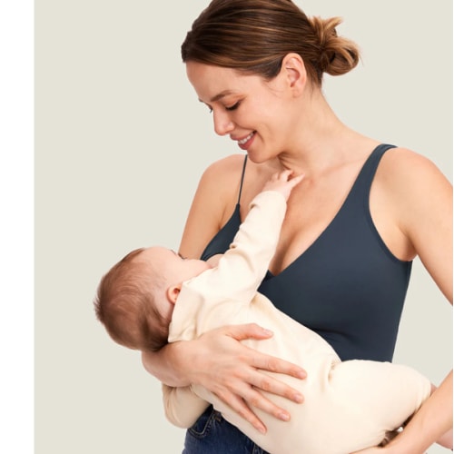 Natrelax® Nursing Crop Tank Top - Blue