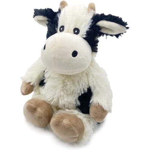 Intelex Black and White Cow Junior Warmies Cozy Plush, Stuffed Animal,1.5 lb
