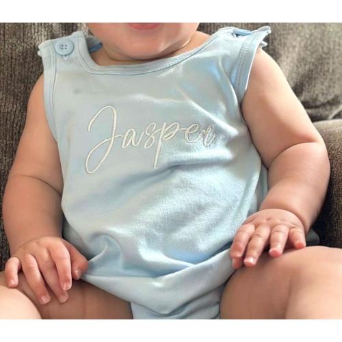 Boy's personalized embroidered bubble