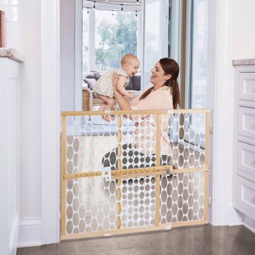 Toddleroo by North States Quick-Fit Oval Mesh Gate