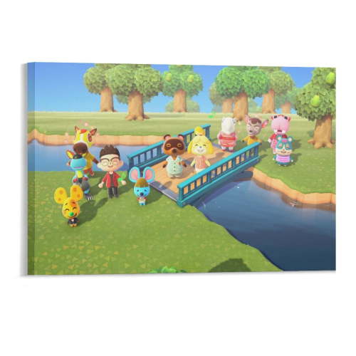 Cartoon Animal Crossing Decorative Painting Canvas Wall Poster Art Picture Painting Gift Living Room Posters Bedroom Painting Decor
