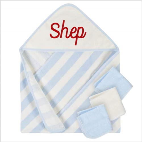 Embroidered 4-Piece Boys Hooded Towel & Washcloths Set