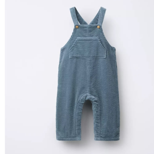 THICK CORDUROY OVERALLS - Blue | ZARA United States