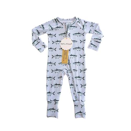 PREORDER Tarpon Zippy Sleepers with Fold Over Cuffs (0/3M-12/18M) SHIP – Brittany Hartt Designs