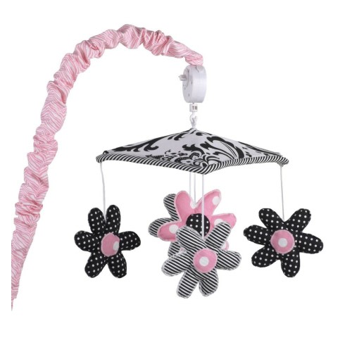 Baby Mobile for Crib Nursery Decor Girls Boys Floral Heart Animal Polka Dot