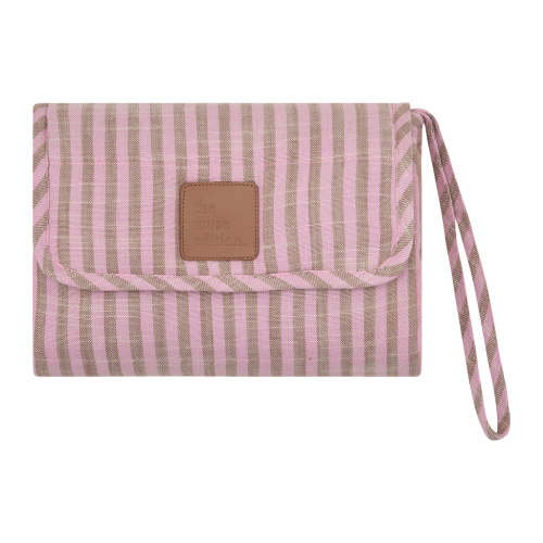 Mocha Stripe Linen Change Mat