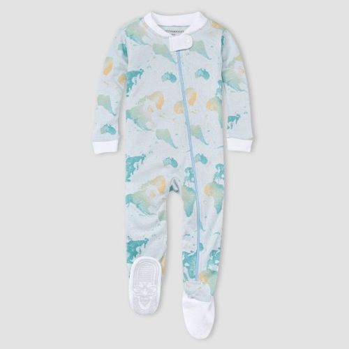 Burt's Bees Baby® Baby Boys' World Map Organic Cotton Snug Fit Footed Pajama - White