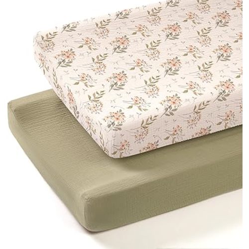 lulumoon Muslin Changing Pad Cover: Skin-friendly for Baby's Daily Changes