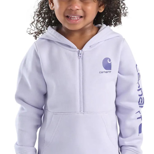 Girls' Long Sleeve Half-Zip Sweatshirt (Baby/Toddler)
