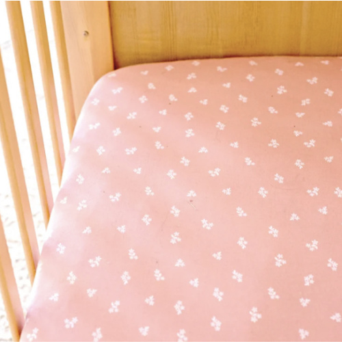 Cotton Jersey Fitted Crib Sheets - Dusty Rose