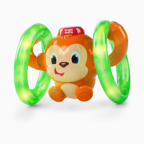 Bright Starts Roll & Glow Monkey Crawl & Chase Toy