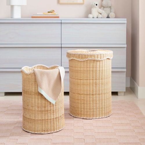 Scallop Rattan Hampers (Set of 2)
