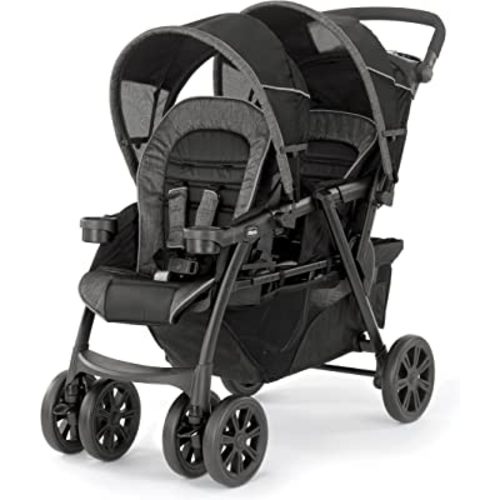 Chicco Cortina Together Double Stroller - Minerale | Black/Silver