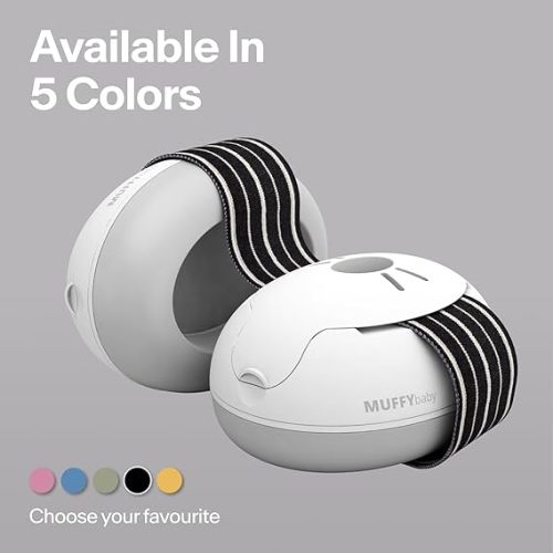 Alpine Muffy Baby Ear Protection for Babies and Toddlers up to 36 Months - CE & ANSI Certified - Noise Reduction Earmuffs - Comfortable Baby Headphones Against Hearing Damage & Improves Sleep - Black