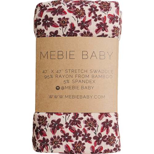 Antique Floral Ribbed Bamboo Stretch Swaddle