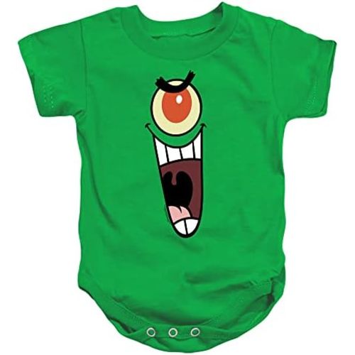 Popfunk Spongebob Plankton Sinister Face Infant Baby Boys & Girls Onesie Snapsuit