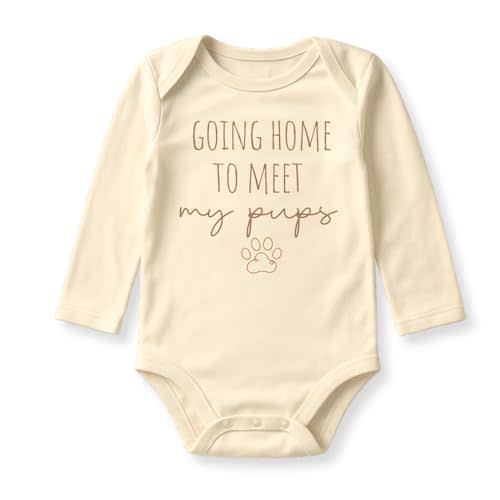 Going Home to Meet My Pups Baby Bodysuit Dogs Newborn Outfit