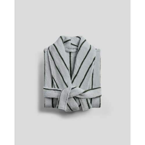 Turkish Cotton Stripe Robe (Sky with Evergreen) – Parachute Home