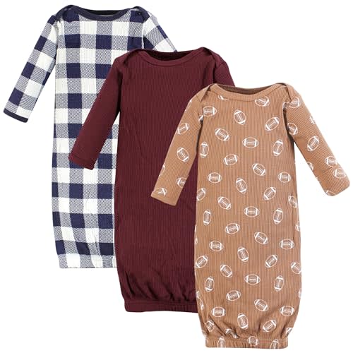 Hudson Baby Unisex Baby Thermal Gown 3pk, Bear Tree, Newborn