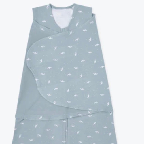 Blue Bird Print Cotton Swaddle Newborn | HALO