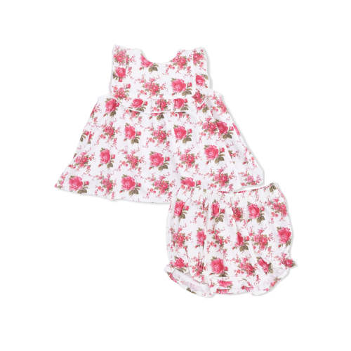 Ruffle Top & Bloomer, Elegant Roses