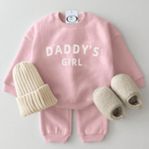 MiniOlie DADDY'S GIRL Baby 2-Piece Simple Set