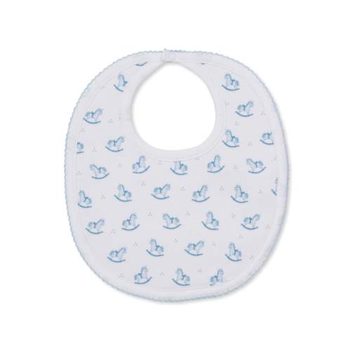 Gingham Rockers Blue Bib