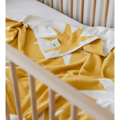 knitted organic baby blanket - sunburst – Pekpi
